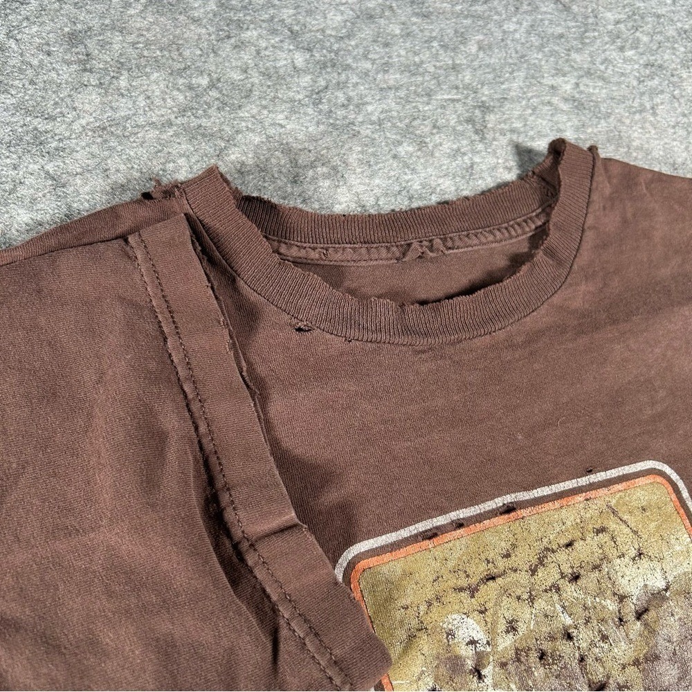 Vintage Beastie Boys Shirt Mens Large Brown 90s Thrashed Punk Hip Hop Band Tee - Picture 3 of 9